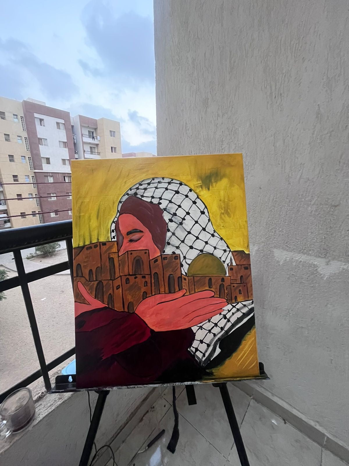 I Held Palestine Like a Small Child — Original Artwork by Warda