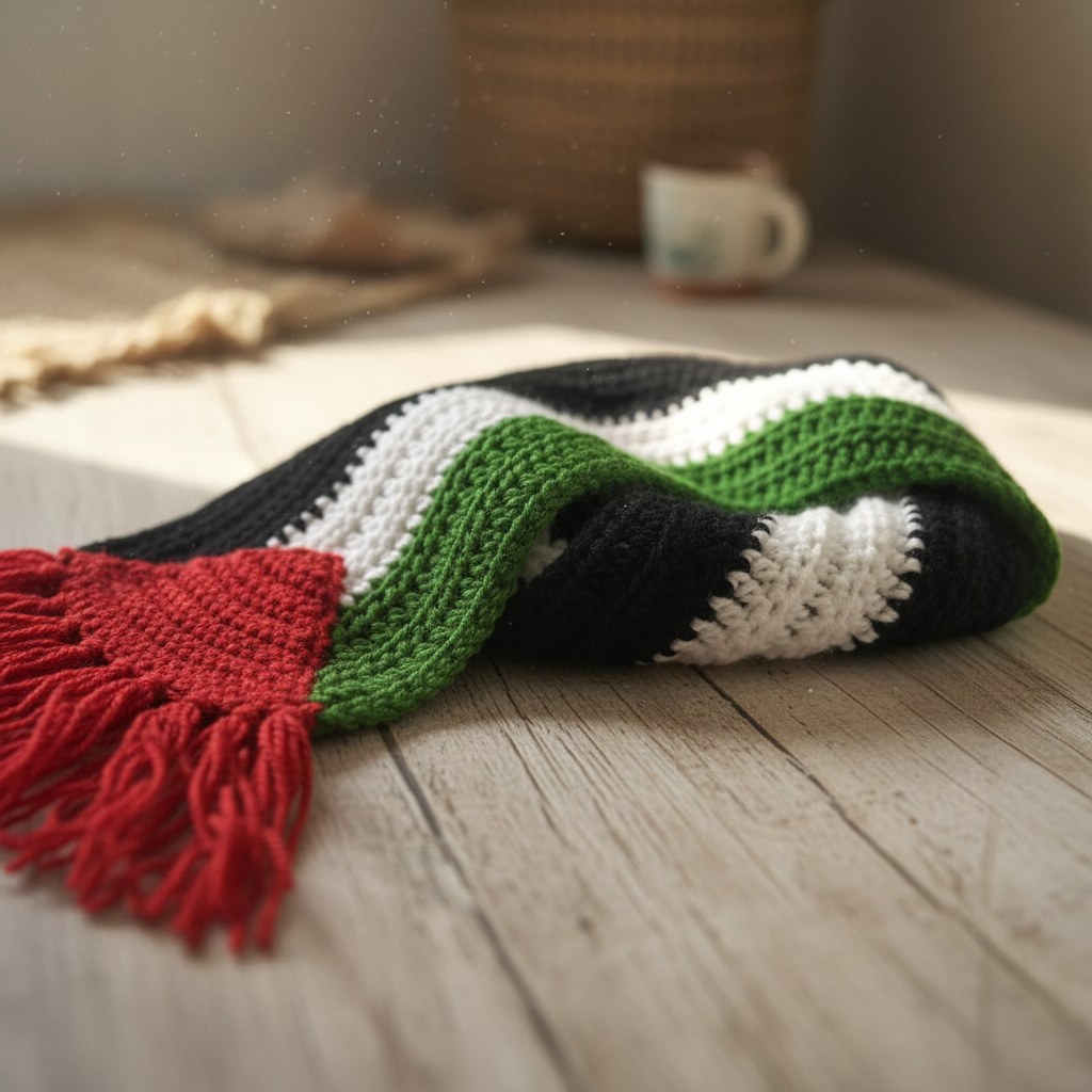 Classic Crochet Scarf Detail