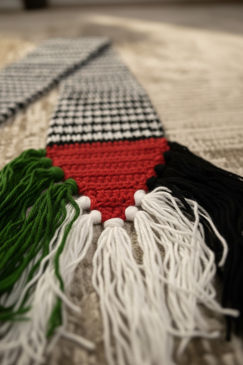 Close-up of crochet detail