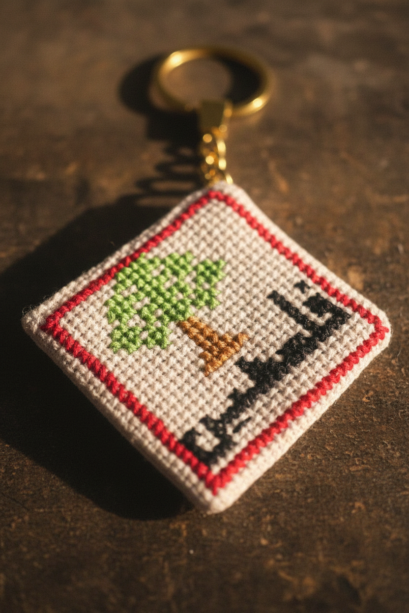 Close-up of embroidery detail