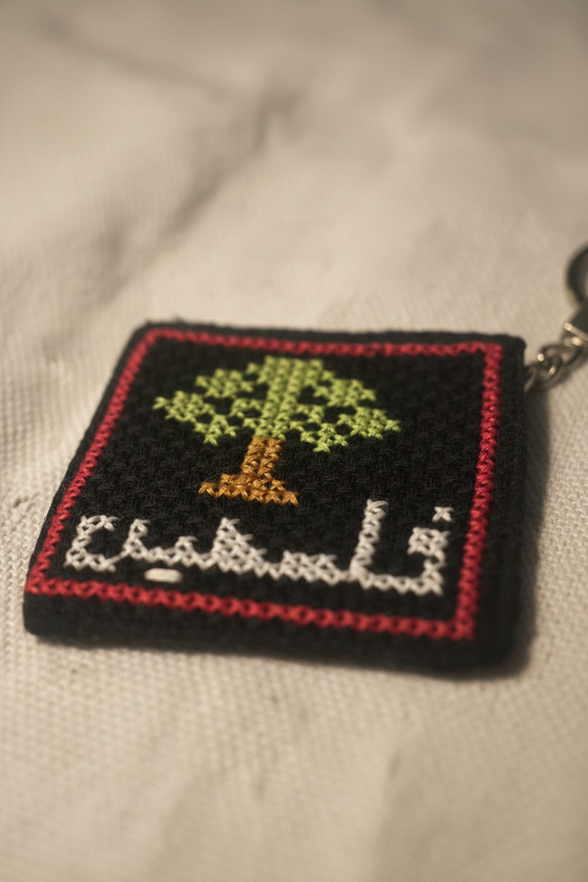 Close-up of embroidery detail