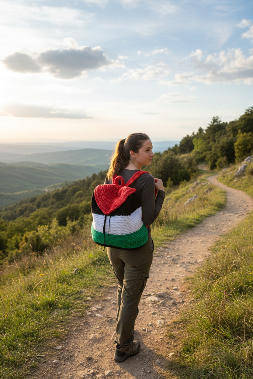 Crochet Backpack Lifestyle