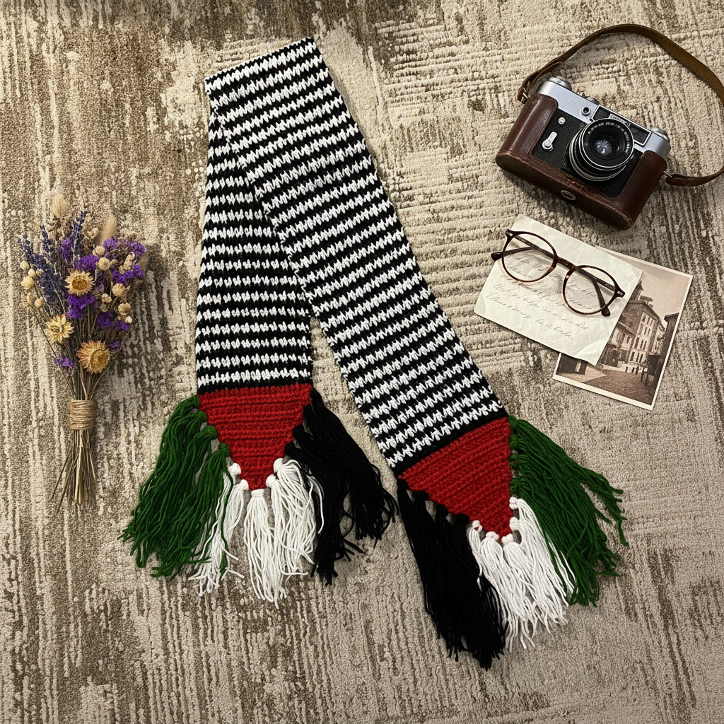 Flatlay with vintage camera and dried flowers