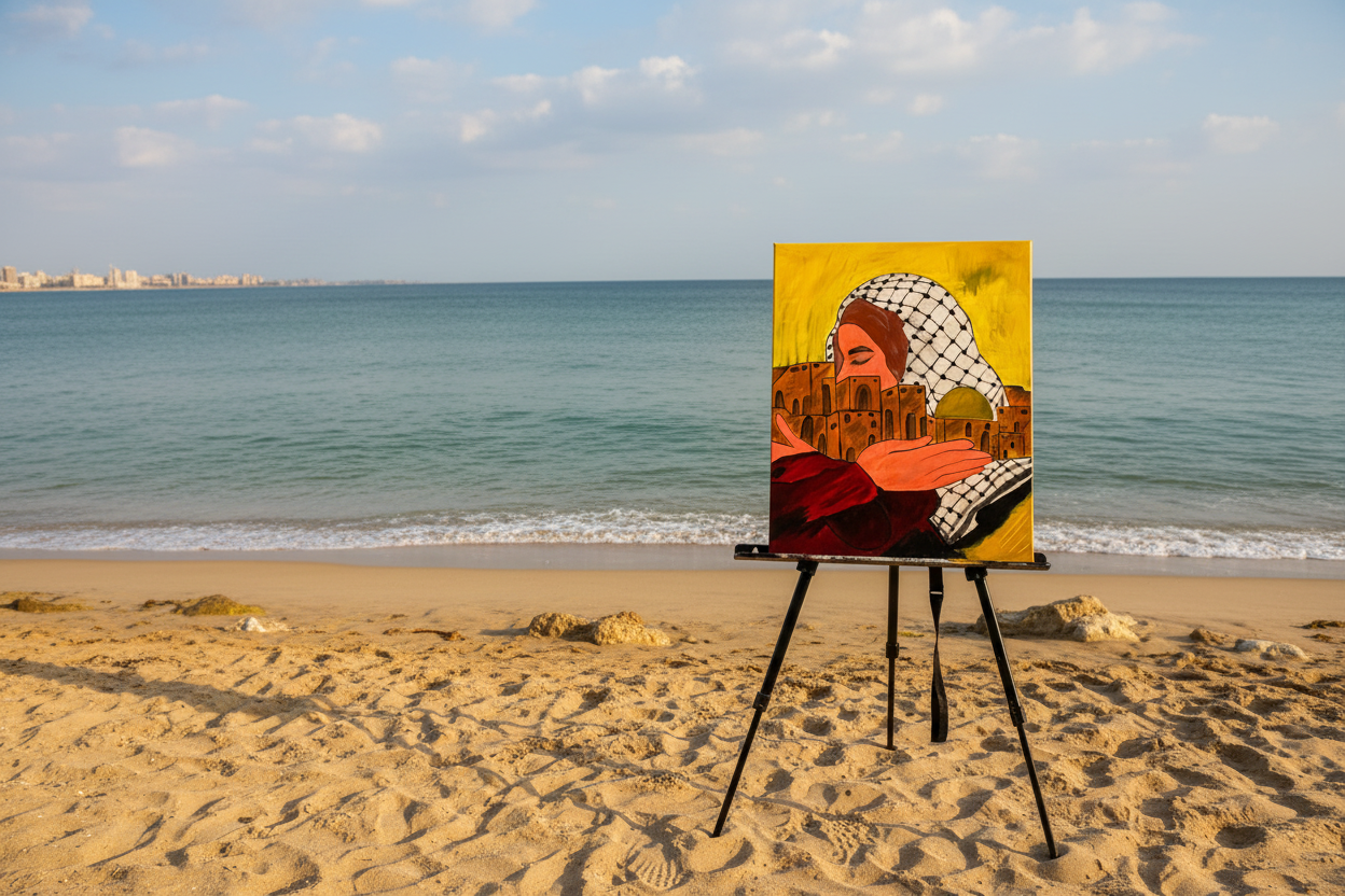 I Held Palestine - Gaza Beach