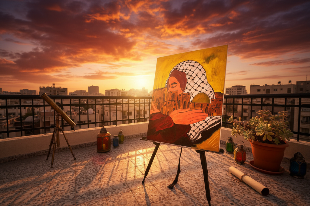 I Held Palestine - Rooftop