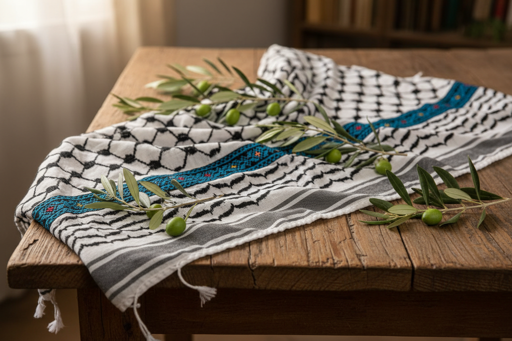 Lifestyle shot with olive branches