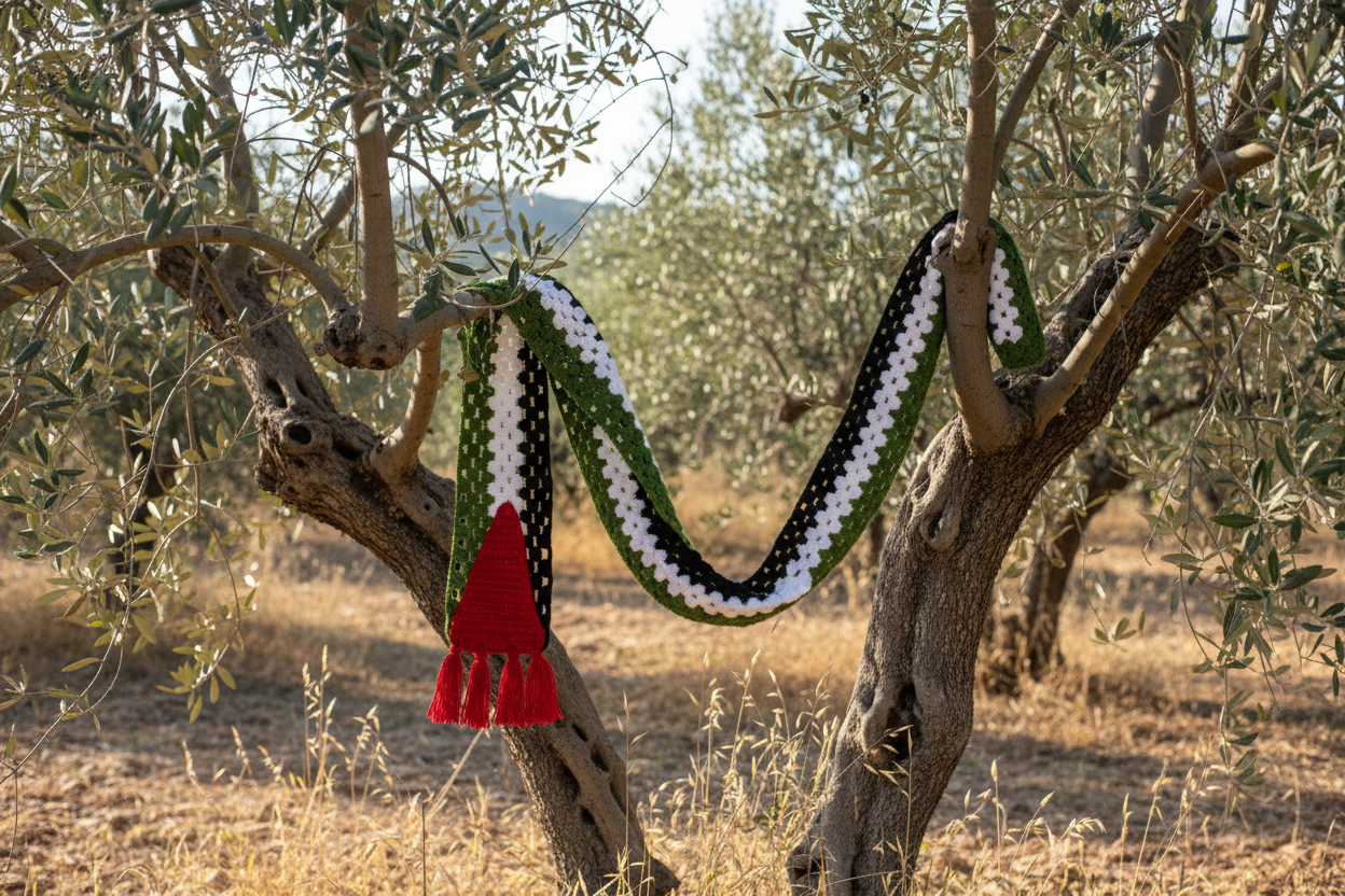 Scarf on Olive Tree