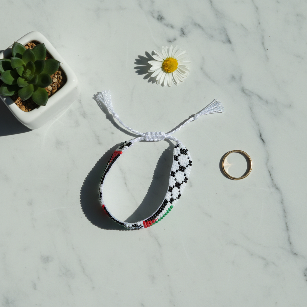 Twist & Tie Bracelet Flat Lay